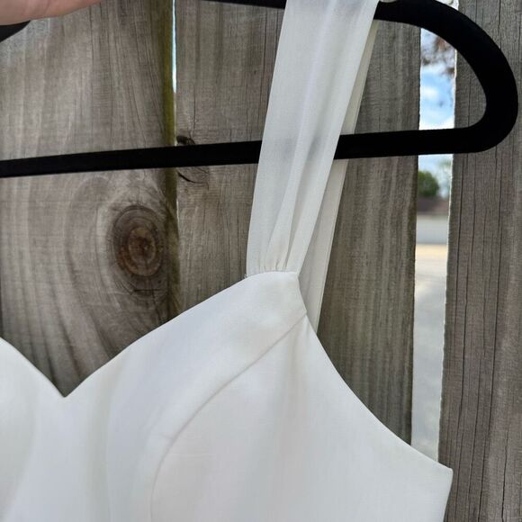 NWT Azazie Violette Diamond White Maxi Wedding Dress - Picture 6 of 8